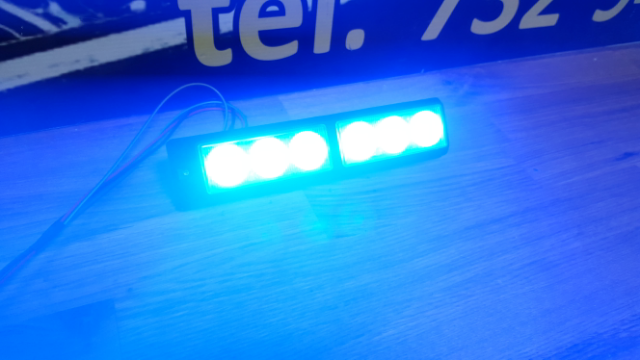 Lampa motocyklowa przednia ostrzegawcza niebieska Led - programowalna 